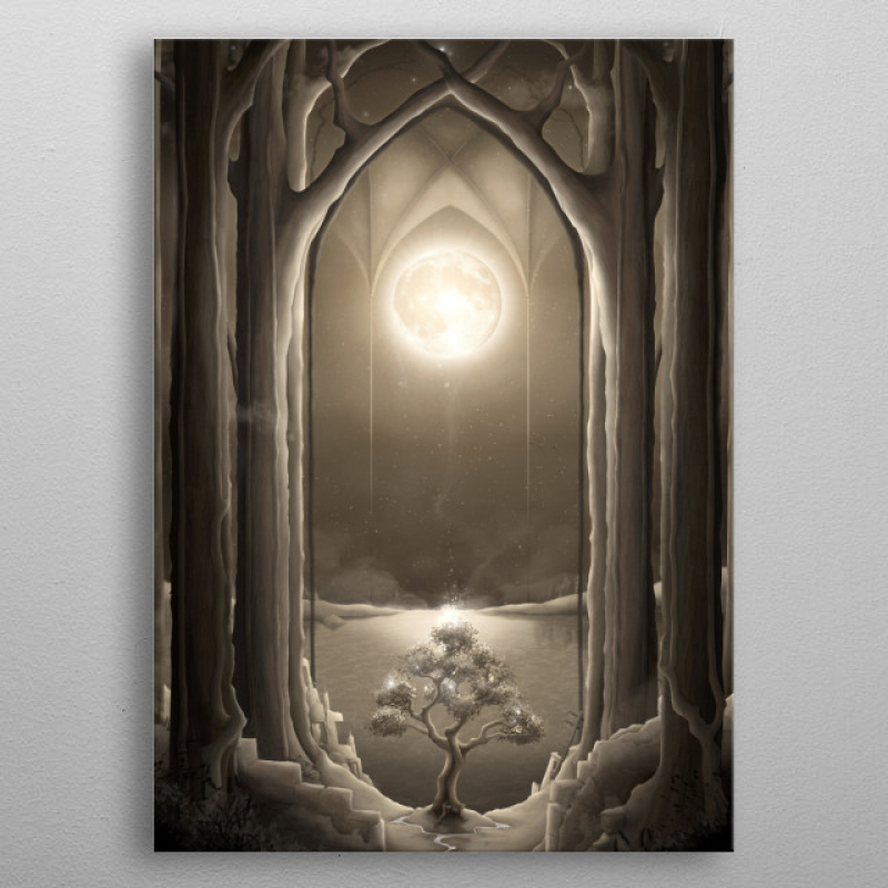 Displate Metall-Poster "Temple Of The Night"